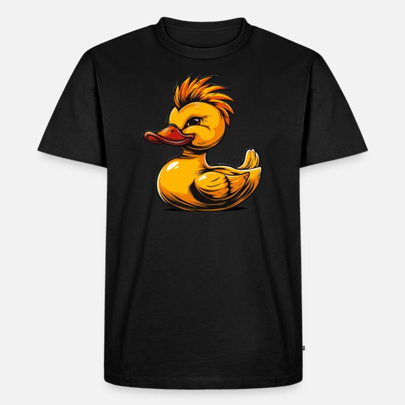 Gummientenpunk - Männer Premium Bio T-Shirt - Schwarz