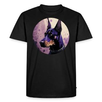 Cool Doberman - Men's Premium Organic T-Shirt - black - Front - Nico (187cm)