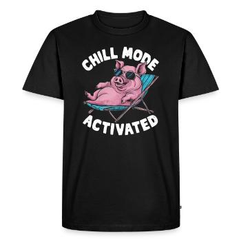 Chill Mode Activated - Men's Premium Organic T-Shirt - black - Front - Nico (187cm)