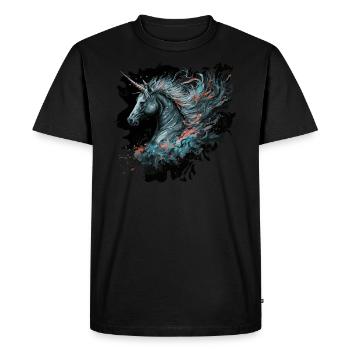 Licorne fantaisie - T-shirt Premium bio Homme - noir - Devant - Nico (187cm)