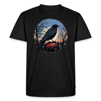 Raven - Men's Premium Organic T-Shirt - black - Front - Nico (187cm)