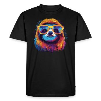 Cool Sloth - Men's Premium Organic T-Shirt - black - Front - Nico (187cm)