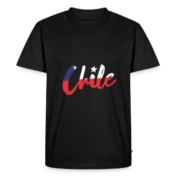 Chili - Drapeau du Chili - Chili Amérique du Sud - T-shirt Premium bio Homme - noir - Devant - Nico (187cm)