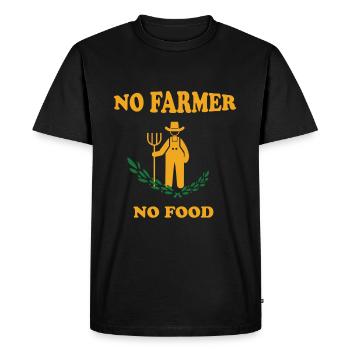 Agriculteur - Agriculteur - Agriculteur - T-shirt Premium bio Homme - noir - Devant - Nico (187cm)