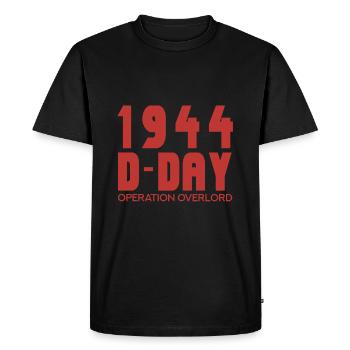 D-Day - T-shirt Premium bio Homme - noir - Devant - Nico (187cm)