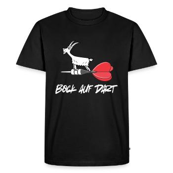 Bock auf Darts Dartpfeil Dartspieler Triple Lustig - Men's Premium Organic T-Shirt - black - Front - Nico (187cm)
