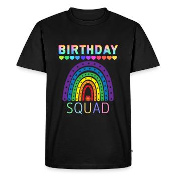 Birthday Squad Rainbow LGBTQ - Men's Premium Organic T-Shirt - black - Front - Nico (187cm)