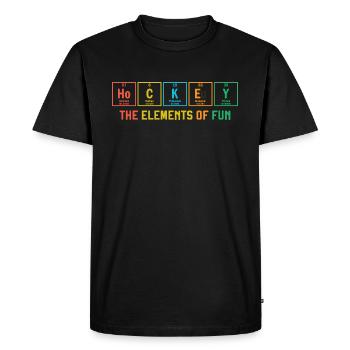 Hockey sur glace Les éléments d’un tableau périodique amusant - T-shirt Premium bio Homme - noir - Devant - Nico (187cm)