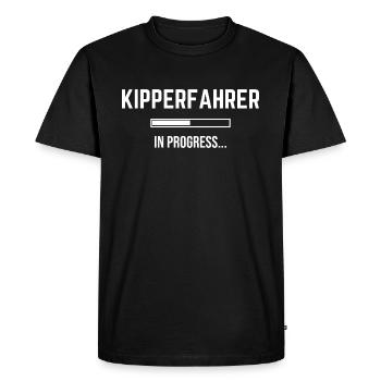 Conducteur de benne en cours - T-shirt Premium bio Homme - noir - Devant - Nico (187cm)