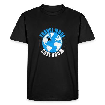Voyageur de vacances - T-shirt Premium bio Homme - noir - Devant - Nico (187cm)