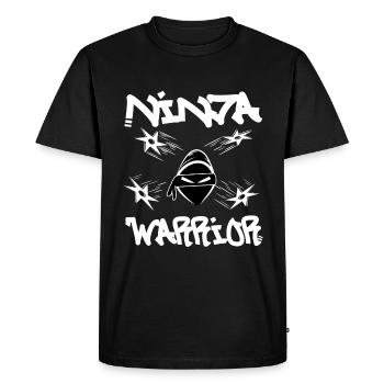 Ninja Warrior - Men's Premium Organic T-Shirt - black - Front - Nico (187cm)