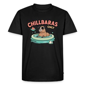 Chillbara - Cool Capybara in the Pool - Men's Premium Organic T-Shirt - black - Front - Nico (187cm)