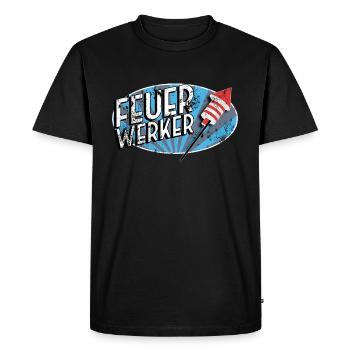Feux d’artifice 07 - T-shirt Premium bio Homme - noir - Devant - Nico (187cm)