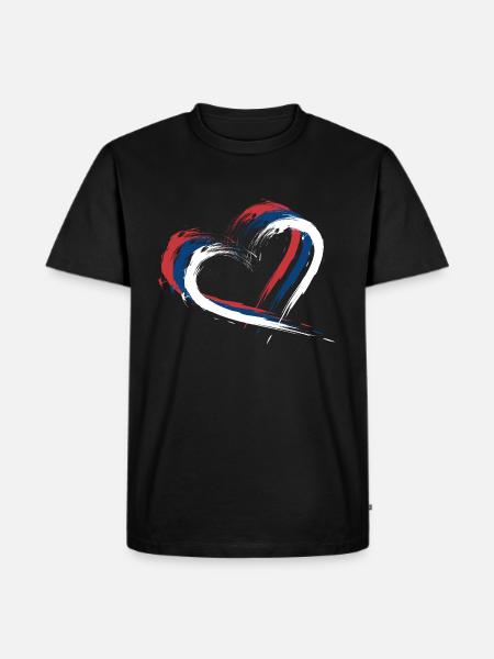 Drapeau de la Serbie - T-shirt Premium bio Homme - noir