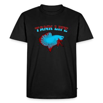 Betta Combat pêche affiche Aquarium Aquariophile scapero - T-shirt Premium bio Homme - noir - Devant - Nico (187cm)