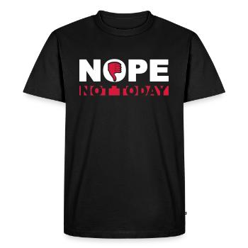 Non pas aujourd’hui - T-shirt Premium bio Homme - noir - Devant - Nico (187cm)
