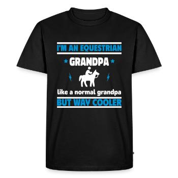 Je suis un grand-père cavalier - T-shirt Premium bio Homme - noir - Devant - Nico (187cm)