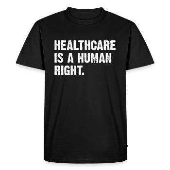 Healthcare Is A Human Right - Men's Premium Organic T-Shirt - black - Front - Nico (187cm)