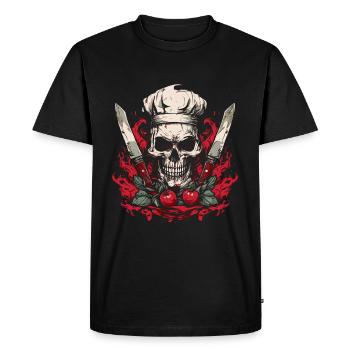 Skull Koch - Men's Premium Organic T-Shirt - black - Front - Nico (187cm)