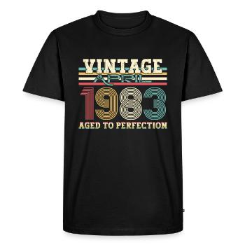 Millésime avril 1983 40ème anniversaire hommes 40 ans - T-shirt Premium bio Homme - noir - Devant - Nico (187cm)