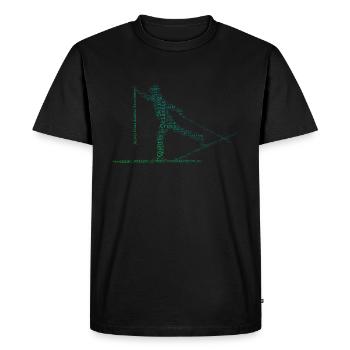 Ski de fond Classique Ski de fond Ski de fond Patinage - T-shirt Premium bio Homme - noir - Devant - Nico (187cm)