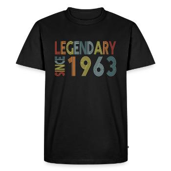Légendaire depuis 1963 - T-shirt Premium bio Homme - noir - Devant - Nico (187cm)