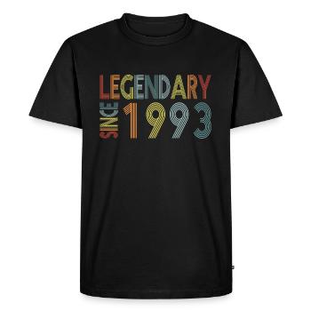 Légendaire depuis 1993 - T-shirt Premium bio Homme - noir - Devant - Nico (187cm)