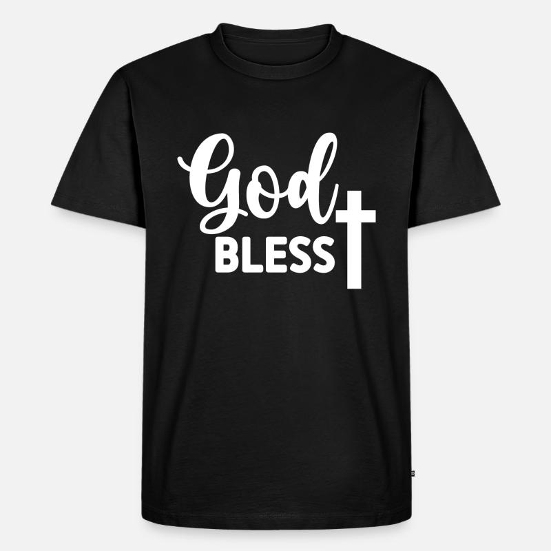 God Bless - Männer Premium Bio T-Shirt - Schwarz