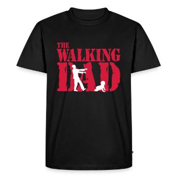 WALKING DAD - Männer Premium Bio T-Shirt - Schwarz - Vorne - Nico (187cm)