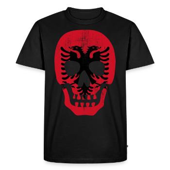 Albanie - T-shirt Premium bio Homme - noir - Devant - Nico (187cm)