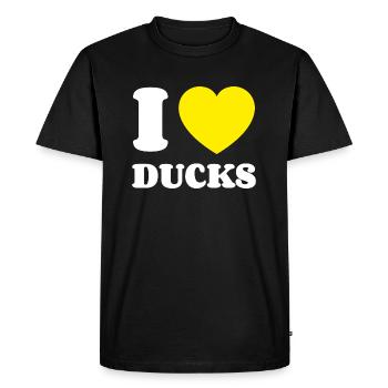 J’adore les canards - T-shirt Premium bio Homme - noir - Devant - Nico (187cm)