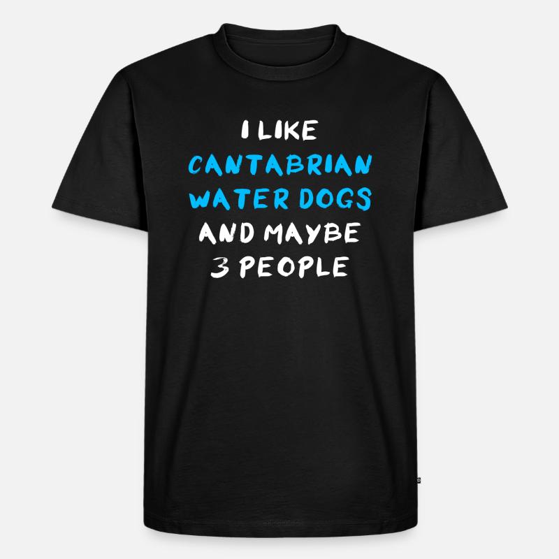 Cantabrian Water Dog - Männer Premium Bio T-Shirt - Schwarz