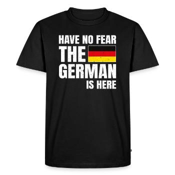 N’ayez crainte L’allemand est là Deutscher - T-shirt Premium bio Homme - noir - Devant - Nico (187cm)