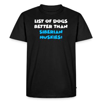 Husky sibérien Huskies de Sibérie Fan propriétaire - T-shirt Premium bio Homme - noir - Devant - Nico (187cm)