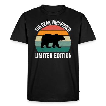 The Bear Whisperer - Men's Premium Organic T-Shirt - black - Front - Nico (187cm)