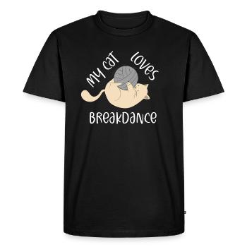 Breakdance Cat Hip Hopper Cat Fan Cadeau - T-shirt Premium bio Homme - noir - Devant - Nico (187cm)