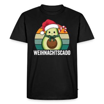 Christmas Cado - Vintage Sunset - Men's Premium Organic T-Shirt - black - Front - Nico (187cm)
