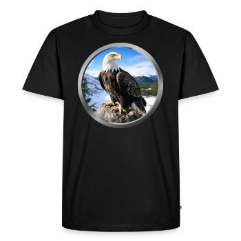 Eagle Animal - 1 - Men's Premium Organic T-Shirt - black - Front - Nico (187cm)