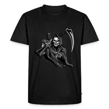 Faucheuse - Faucheuse - T-shirt Premium bio Homme - noir - Devant - Nico (187cm)
