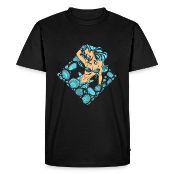 Sirène sirène sirène conte de fées - T-shirt Premium bio Homme - noir - Devant - Nico (187cm)