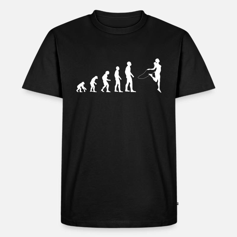 Skipping rope Rope Jumping Evolution - Men's Premium Organic T-Shirt - black