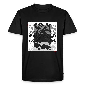 Maze puzzle - Men's Premium Organic T-Shirt - black - Front - Nico (187cm)