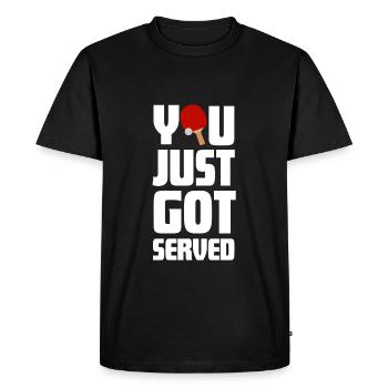 You just got served table tennis - Men's Premium Organic T-Shirt - black - Front - Nico (187cm)