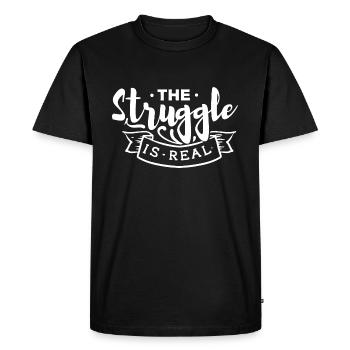 La lutte est réelle. Rela Life - T-shirt Premium bio Homme - noir - Devant - Nico (187cm)