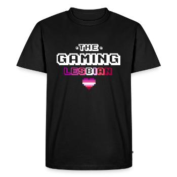 Gift Lesbian Gamer Lesbian Gaming 8bit - T-shirt Premium bio Homme - noir - Devant - Nico (187cm)