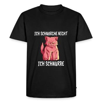 Ronflement homme fatigué ronflement nez chat - T-shirt Premium bio Homme - noir - Devant - Nico (187cm)