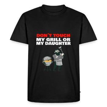 Grill Père Papa barbecue père - T-shirt Premium bio Homme - noir - Devant - Nico (187cm)