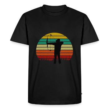 Archery compound bow - Men's Premium Organic T-Shirt - black - Front - Nico (187cm)
