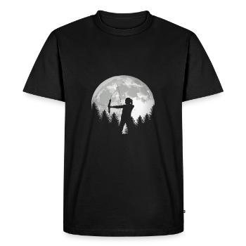 Chemise femme tir à l'arc pour archer - T-shirt Premium bio Homme - noir - Devant - Nico (187cm)