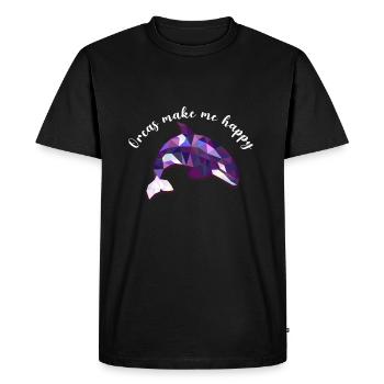 orca motif orca saying orca motif for orca love - Men's Premium Organic T-Shirt - black - Front - Nico (187cm)